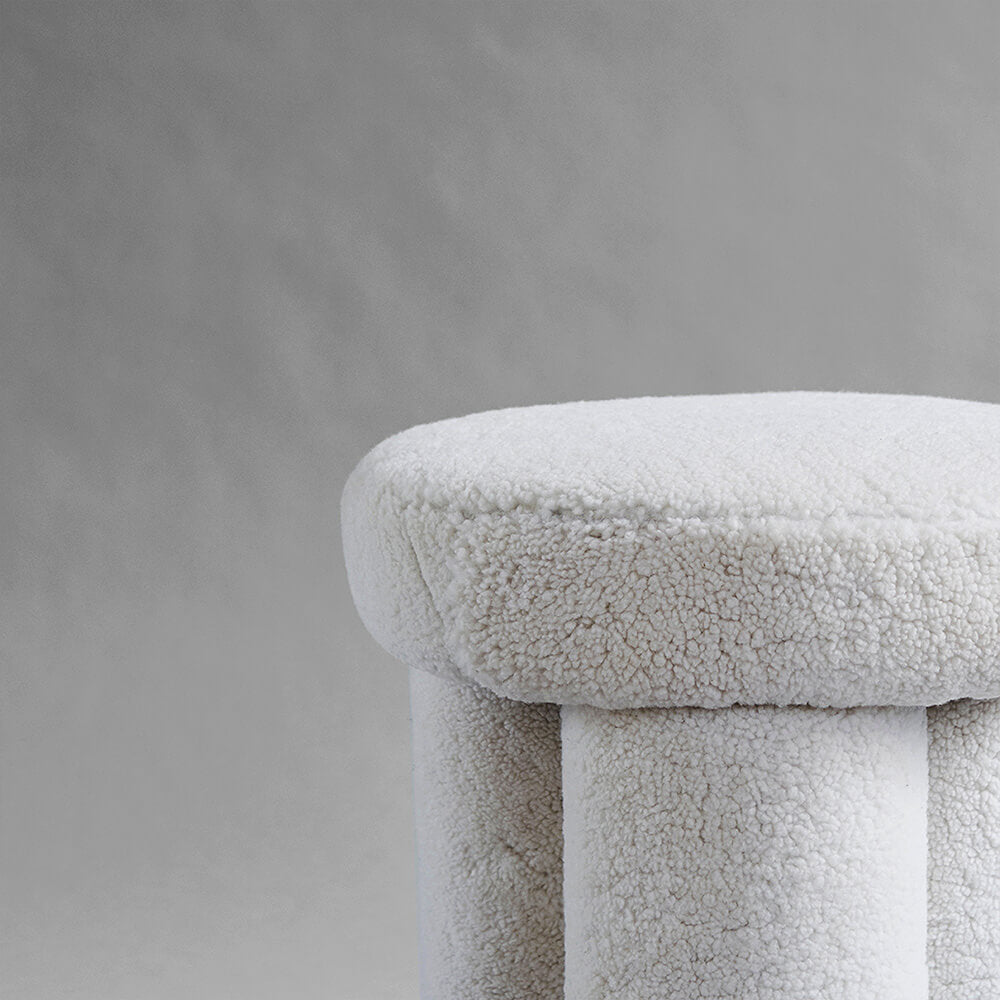 BIG FOOT sheep skin stool